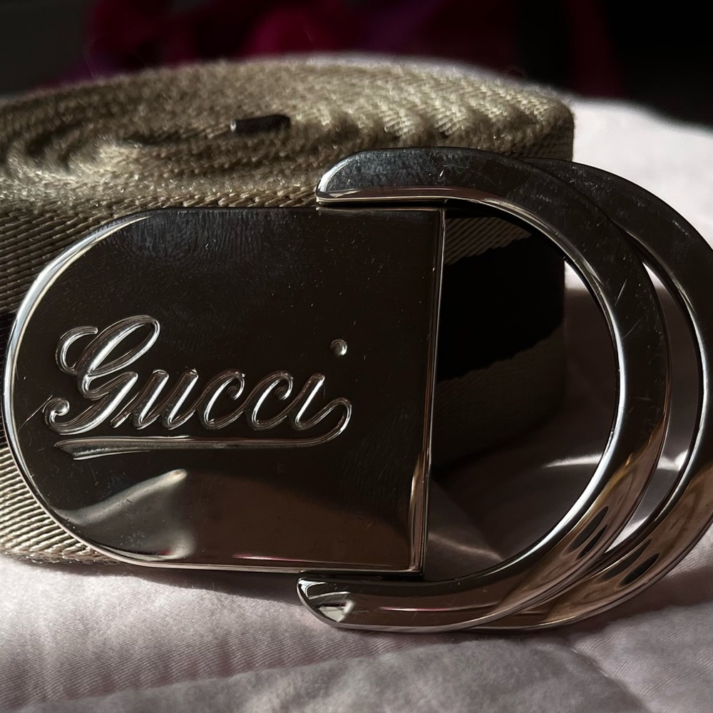 Gucci Belt Brown and Beige